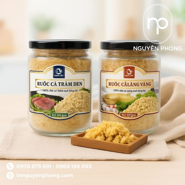 Mẫu tem nhãn ruốc cá lăng 